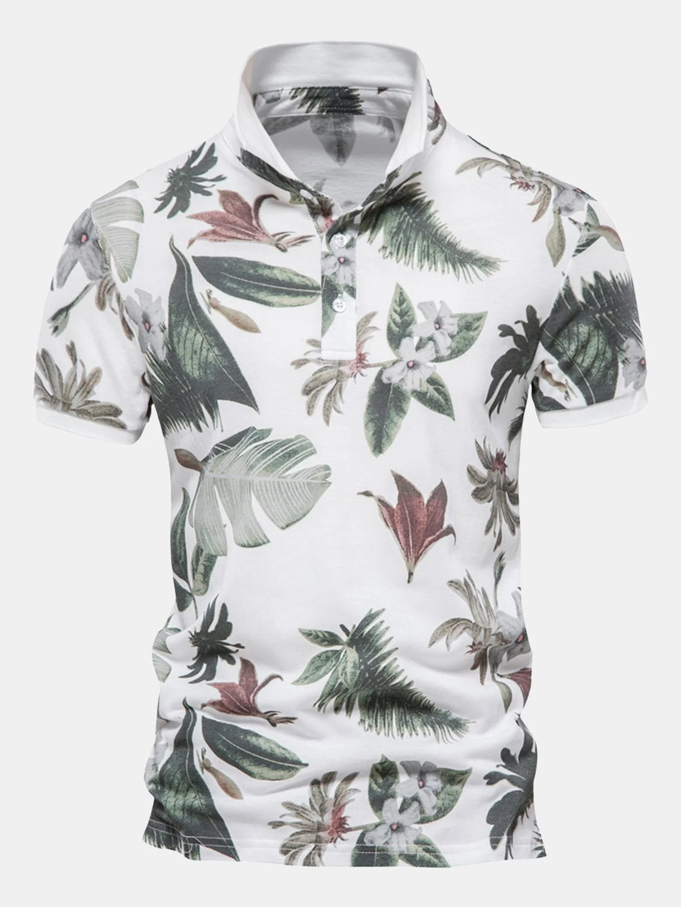 Lance® | Tropical Print Polo Shirt - Image 2