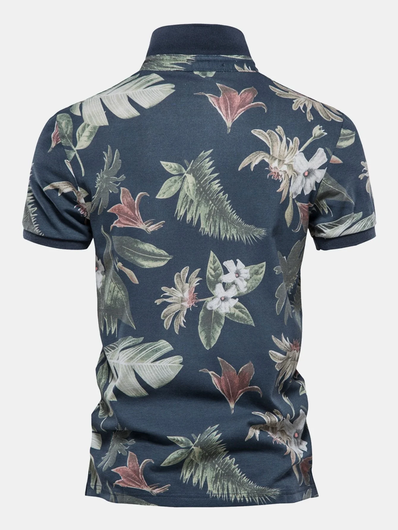 Lance® | Tropical Print Polo Shirt - Image 3