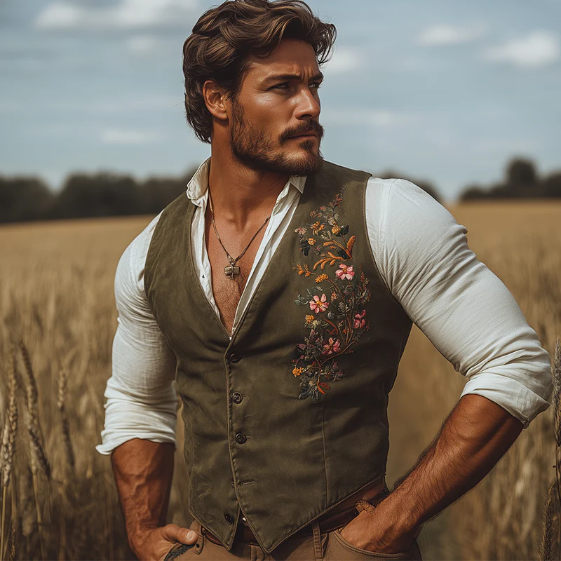 Lance | Men'S Summer Fashion Embroidery Cotton Blend Sleeveless Vest - Image 2