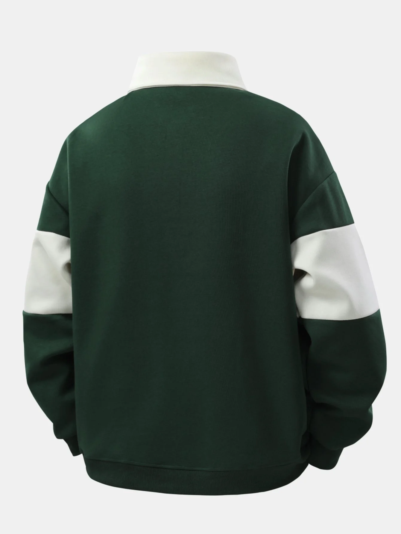 Lancelot® | Relax Fit Color Block Patchwork Polo Sweatshirt - Image 5