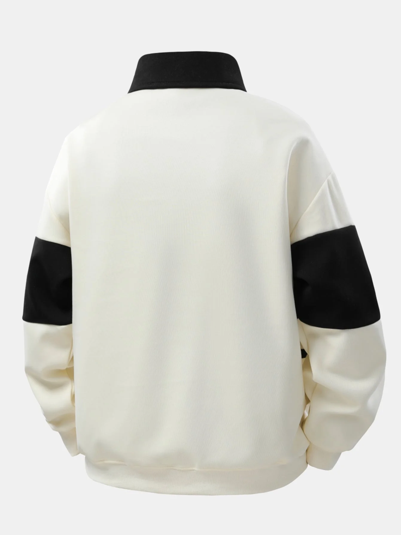Lancelot® | Relax Fit Color Block Patchwork Polo Sweatshirt - Image 9