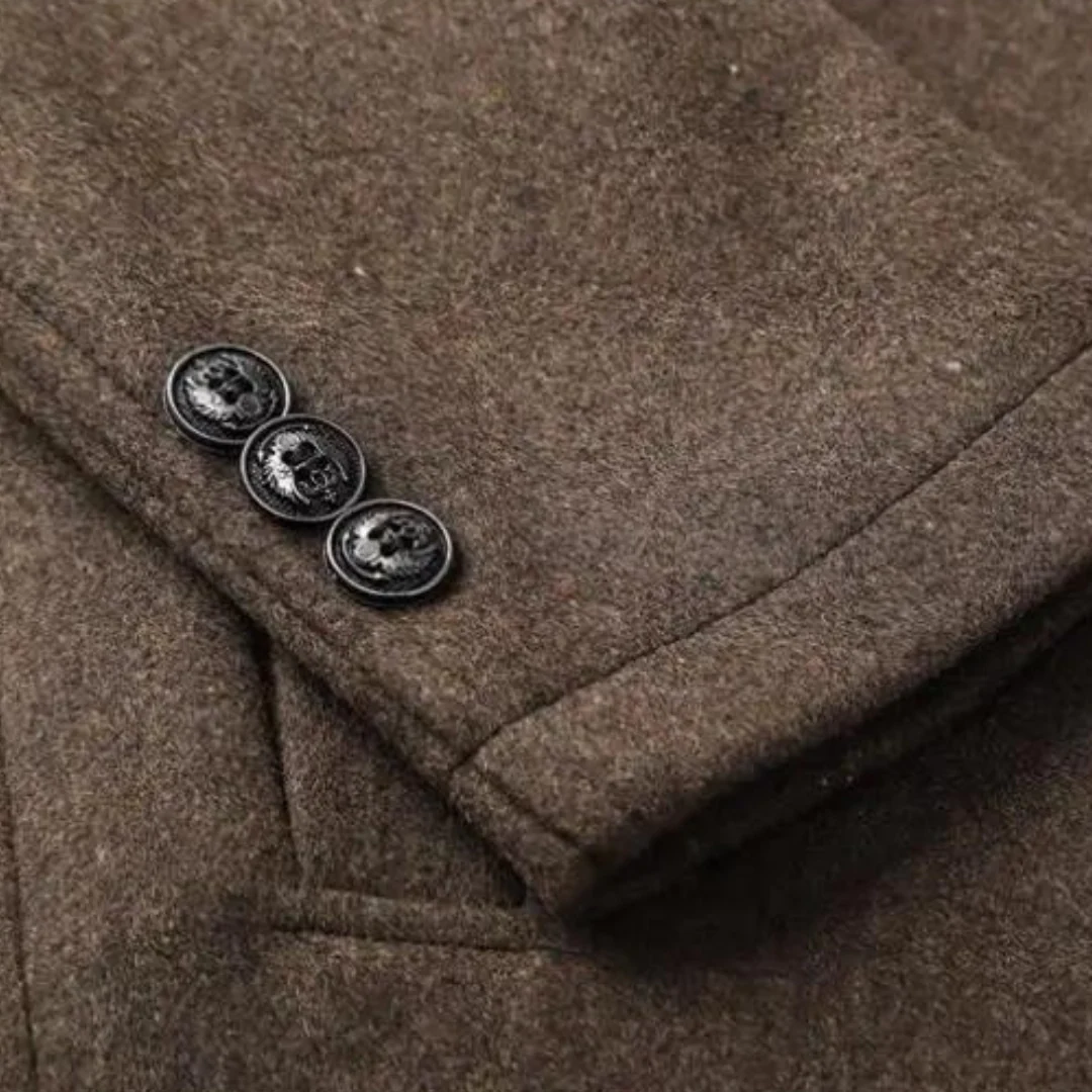Lando | Thick wool trench coat for men - Image 10