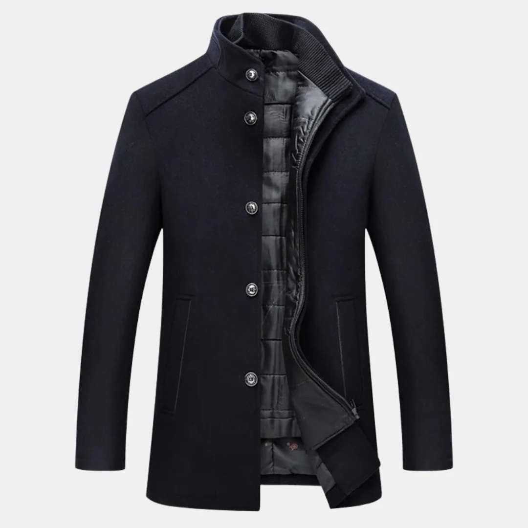 Lando | Thick wool trench coat for men - Image 4