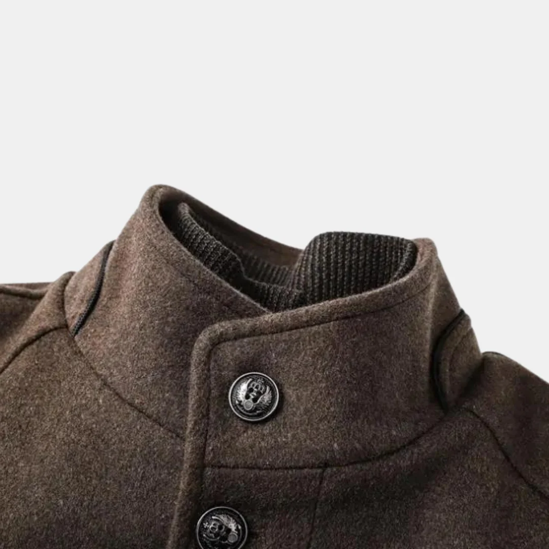 Lando | Thick wool trench coat for men - Image 7