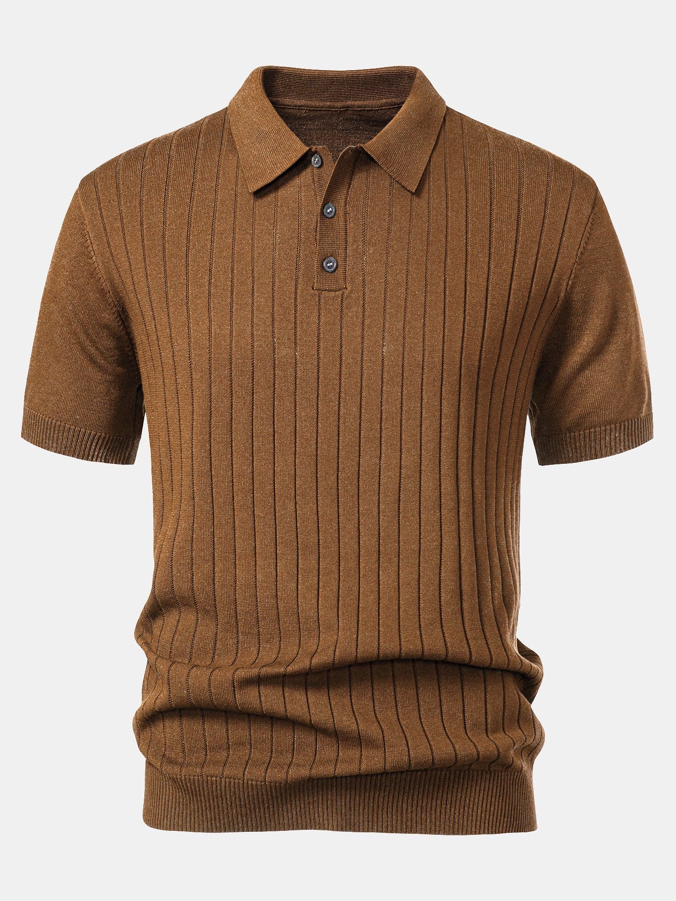 Landon | Stripe Knit Polo Shirt - Image 13