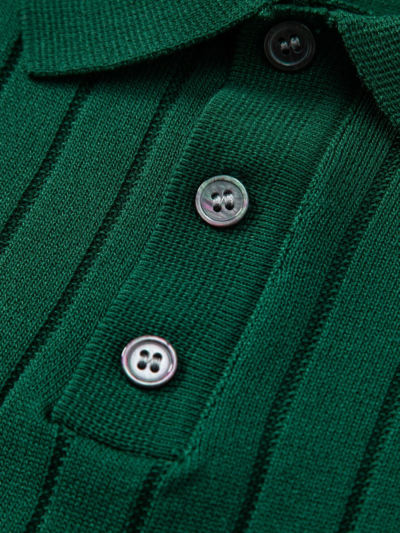 Landon | Stripe Knit Polo Shirt - Image 4
