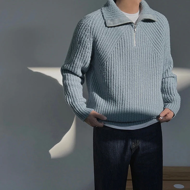Langston | Azure quarter-zip sweater - Image 4