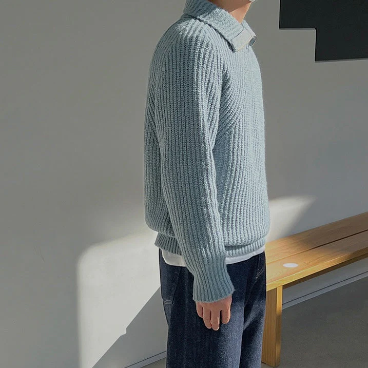 Langston | Azure quarter-zip sweater - Image 5