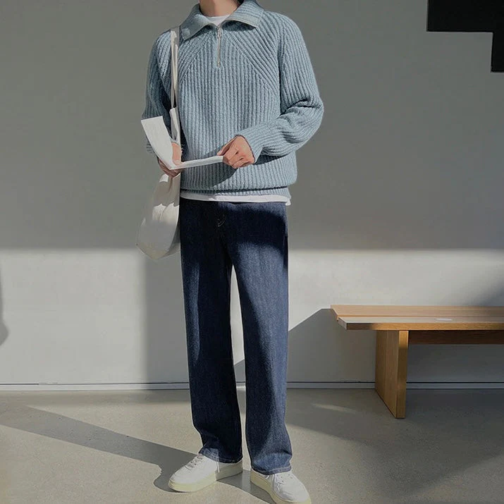 Langston | Azure quarter-zip sweater - Image 6