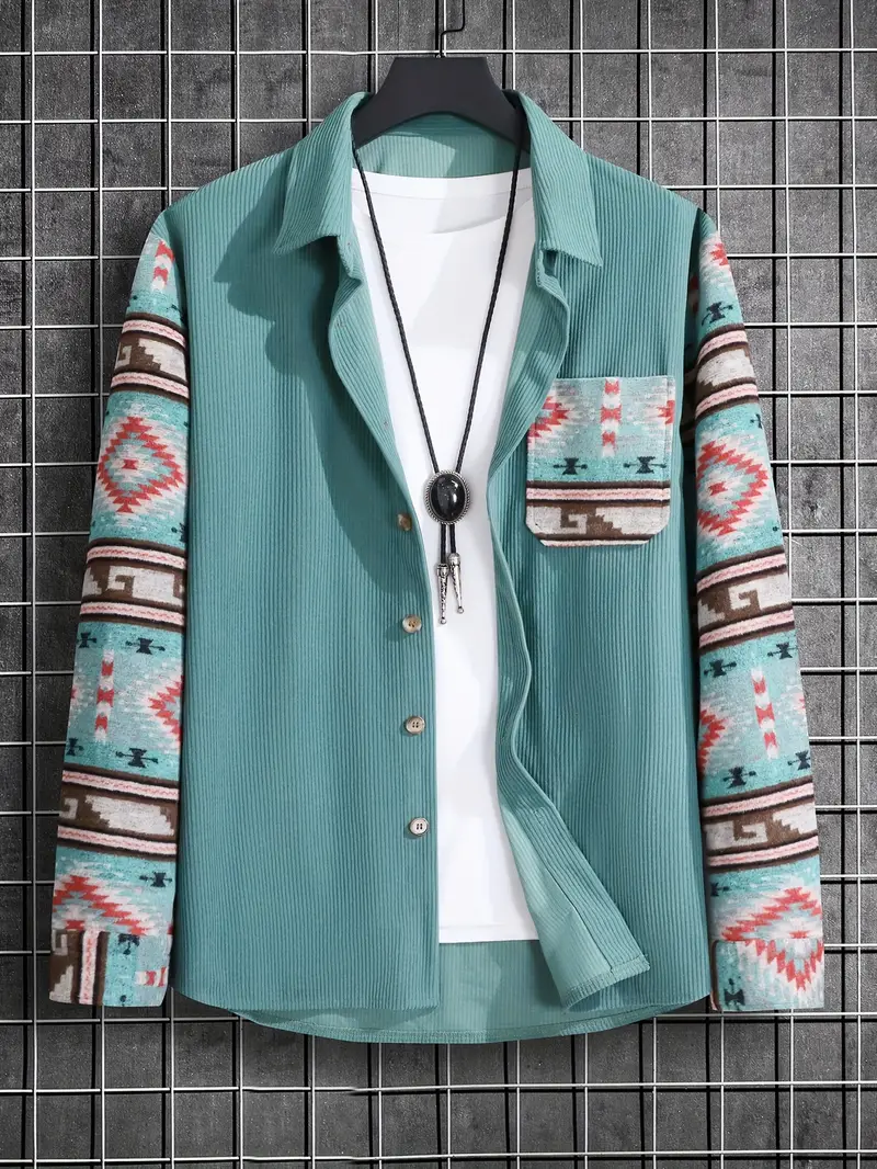 Lanny® | Color Block Long Sleeve Shirt For Men - Image 3