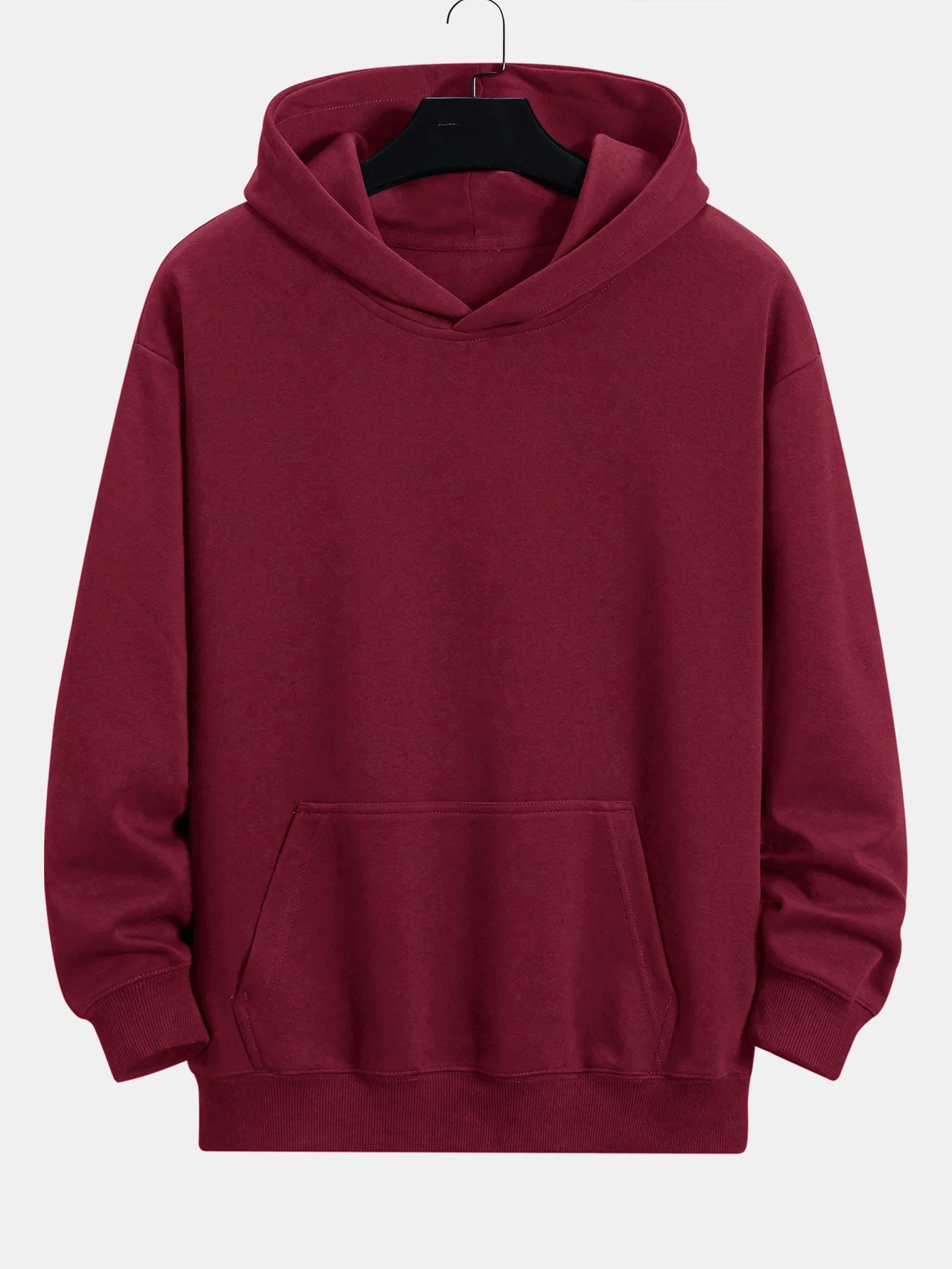 Larry | Plum Blossom And Crane Back Print Relax Fit Hoodie - Image 8