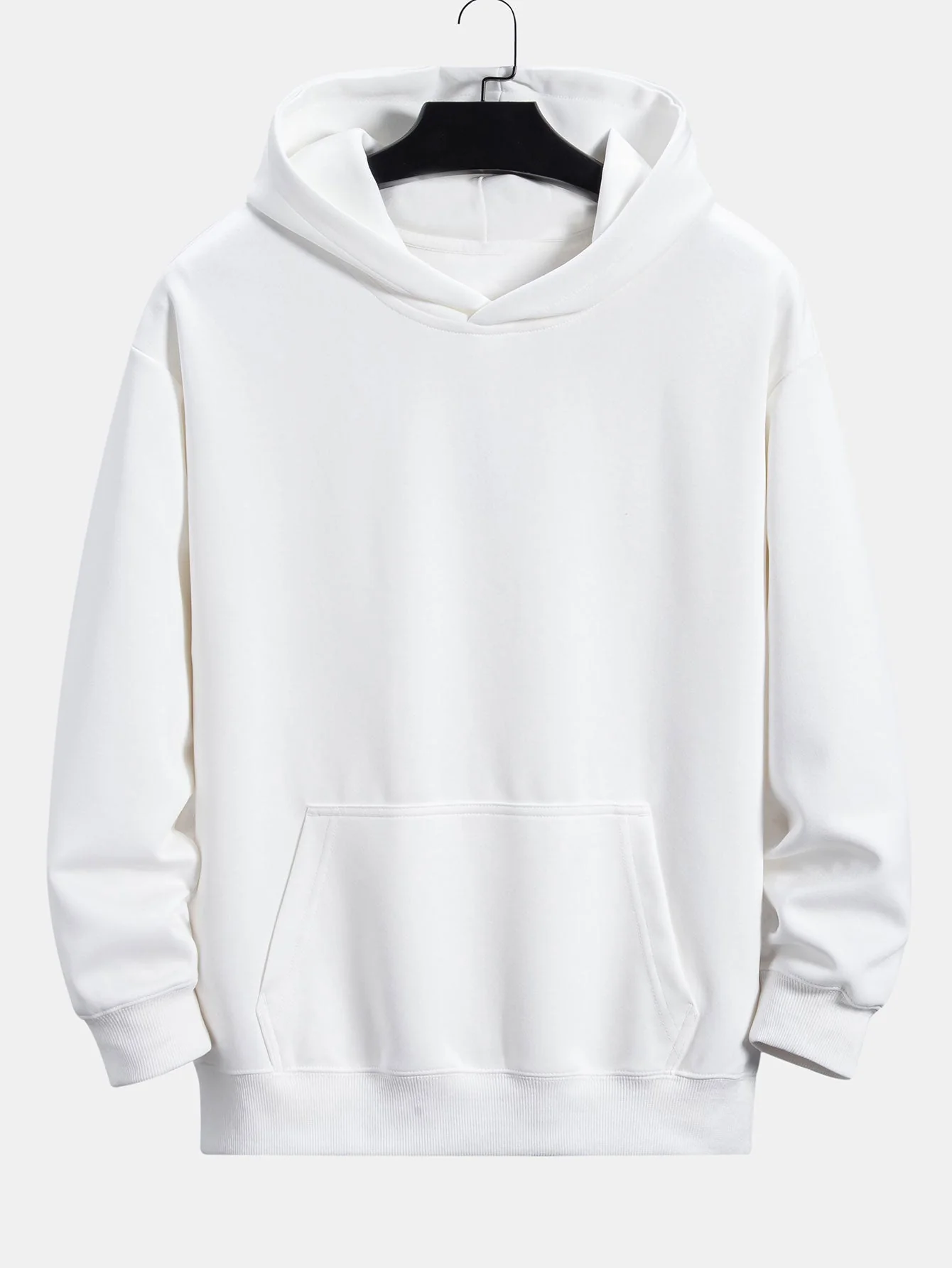 Larry | Plum Blossom And Crane Back Print Relax Fit Hoodie - Image 9