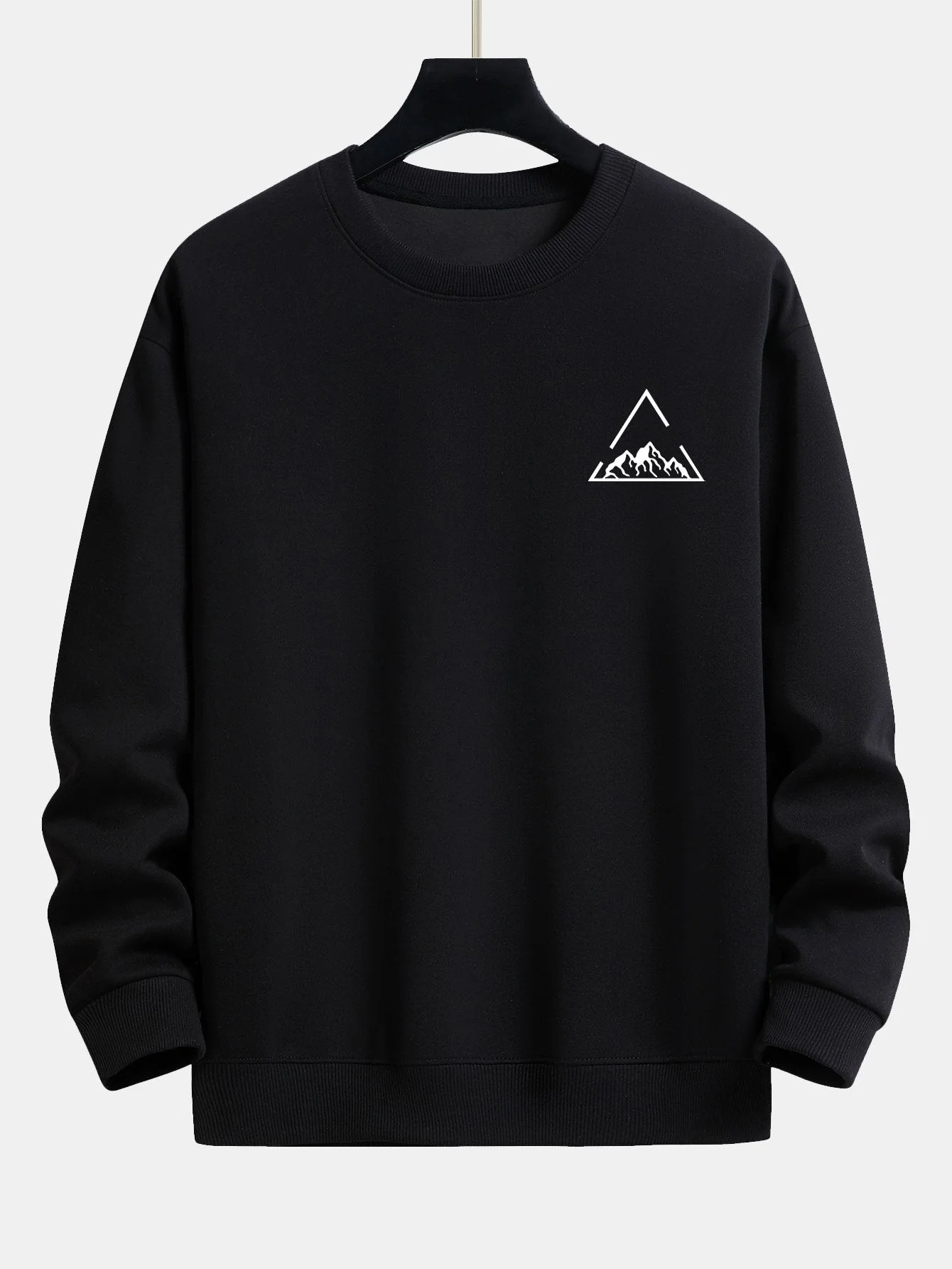 Lars® | Triangle Mountain Print Relax Fit Sweatshirt - Image 3