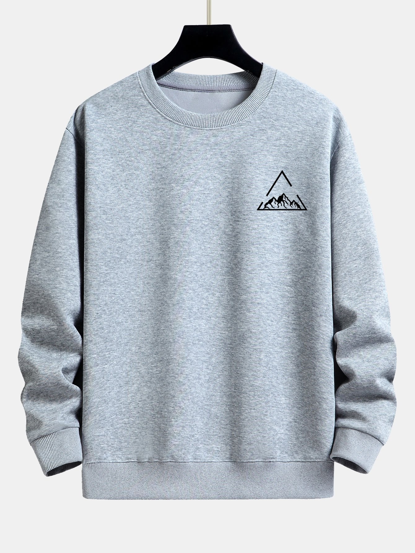 Lars® | Triangle Mountain Print Relax Fit Sweatshirt - Image 8