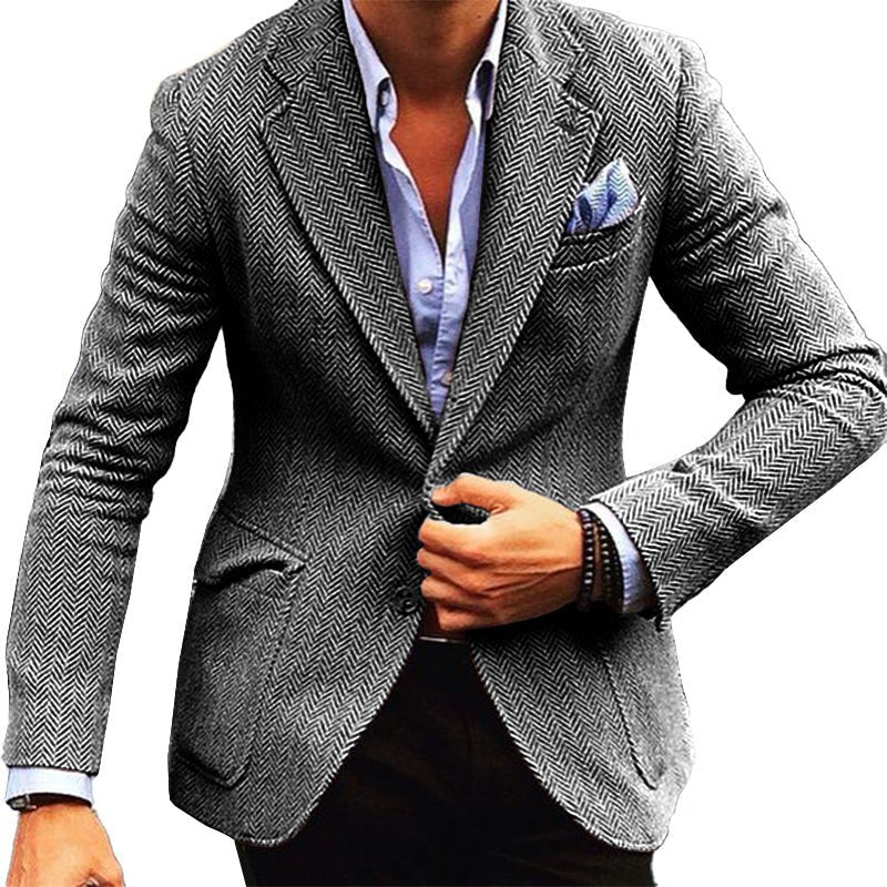 Lars | Classic herringbone blazer with lapels - Image 10