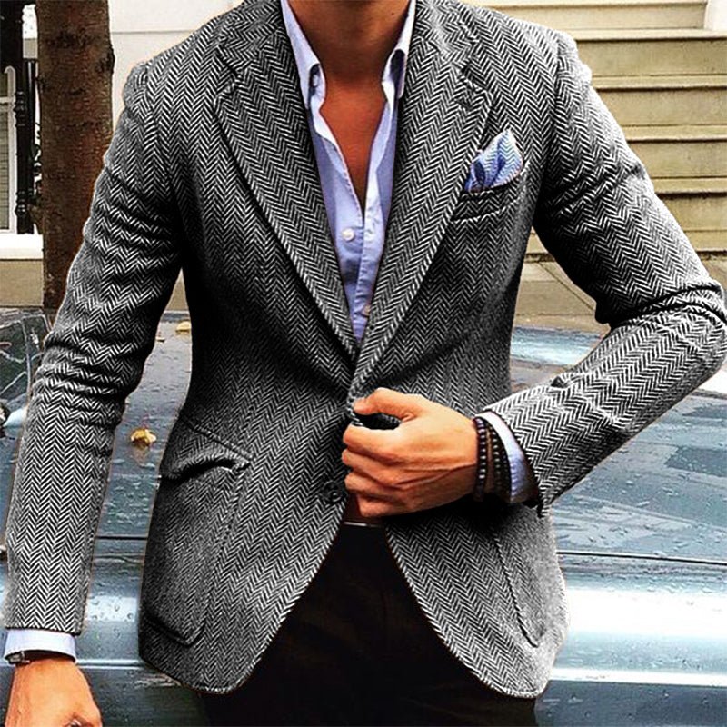 Lars | Classic herringbone blazer with lapels - Image 2