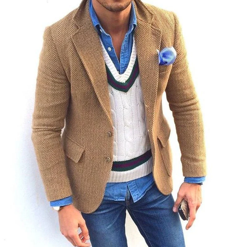 Lars | Classic herringbone blazer with lapels - Image 5