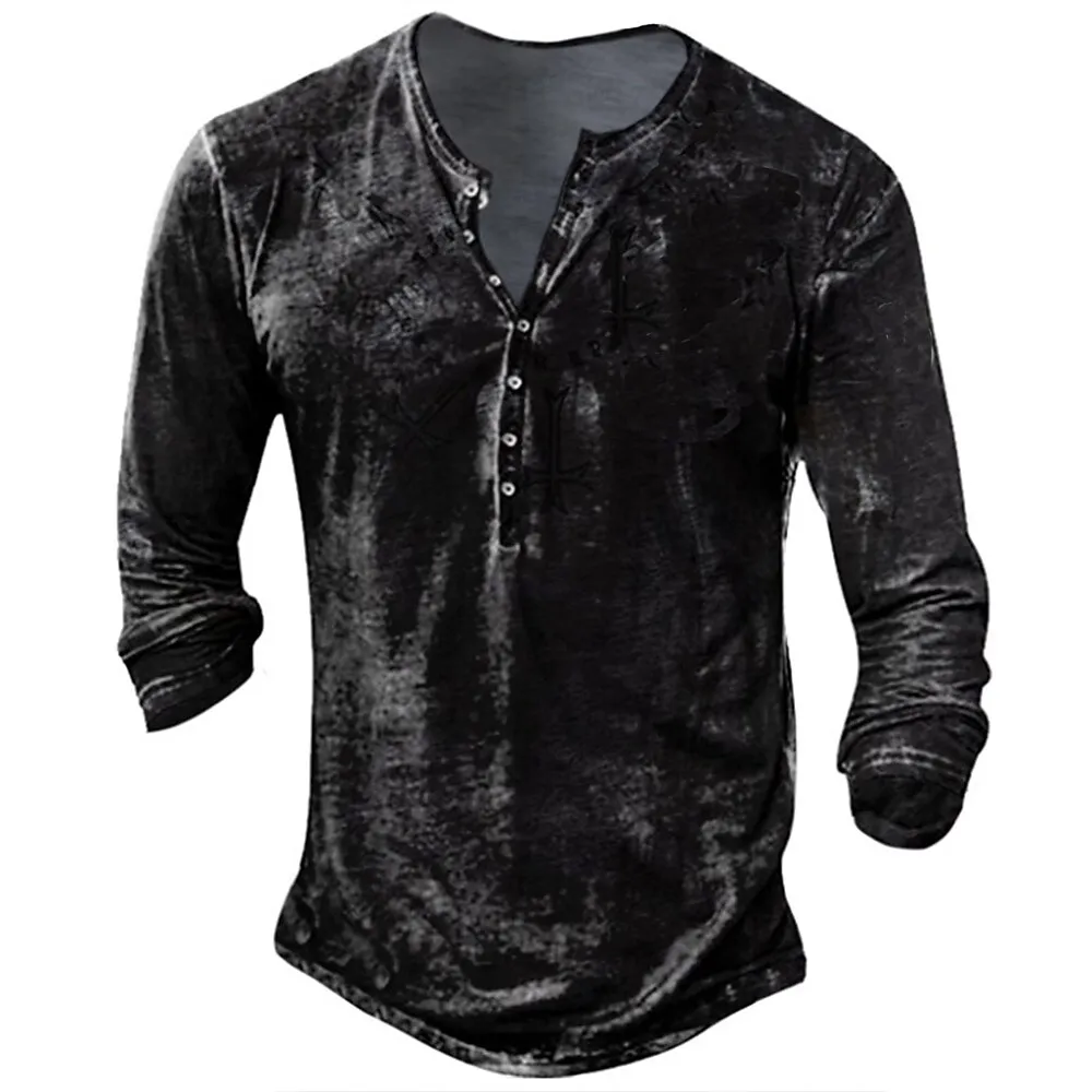 Lasse® | Collarless Long-Sleeved Shirt For Men