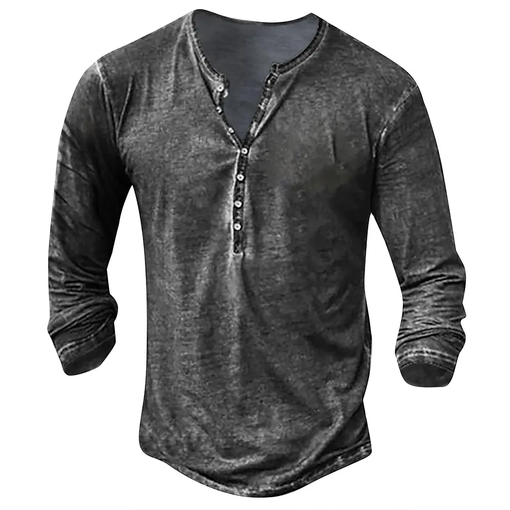 Lasse® | Collarless Long-Sleeved Shirt For Men - Image 3