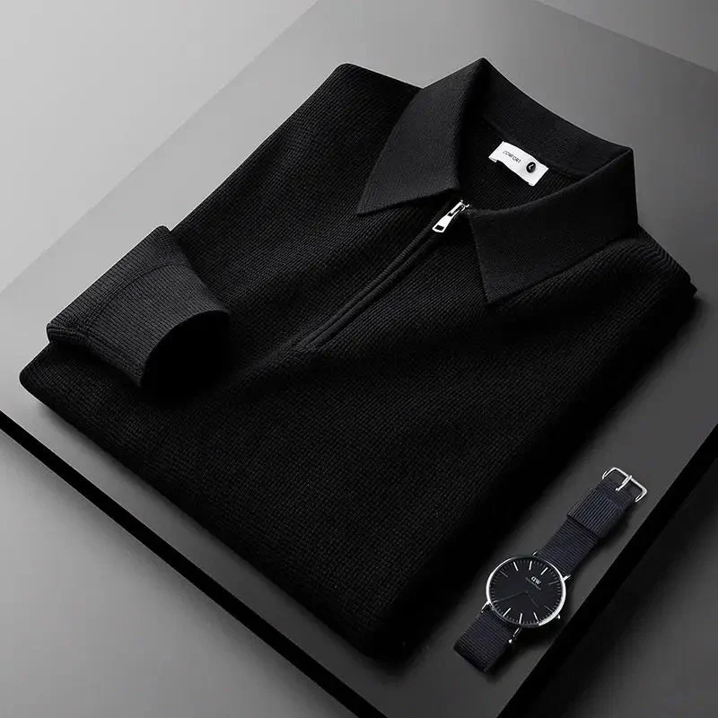 Latif® | Waffle Half-Zip Polo - Image 3