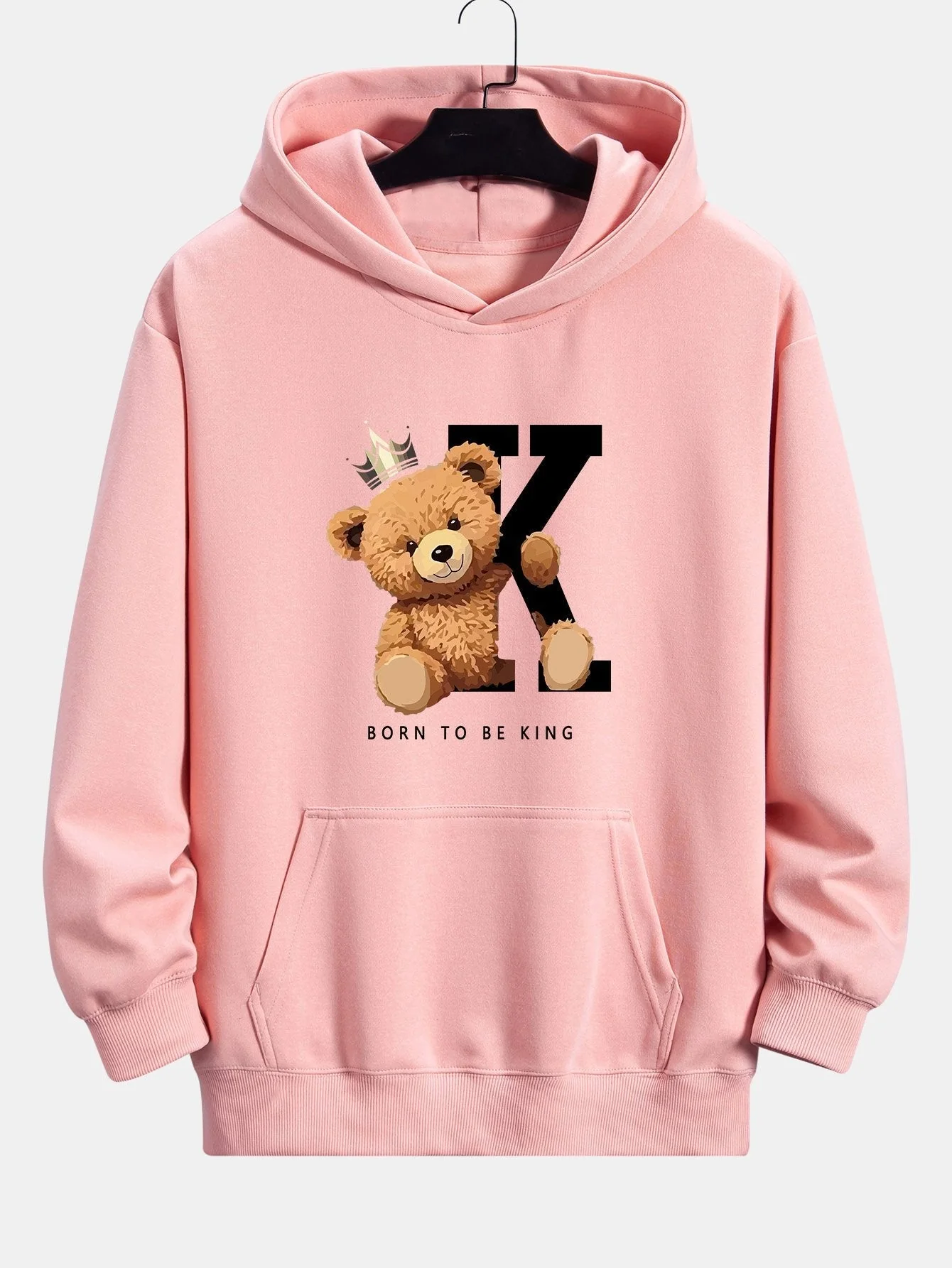 Latrell | Crown King Bear Print Relax Fit Hoodie - Image 4