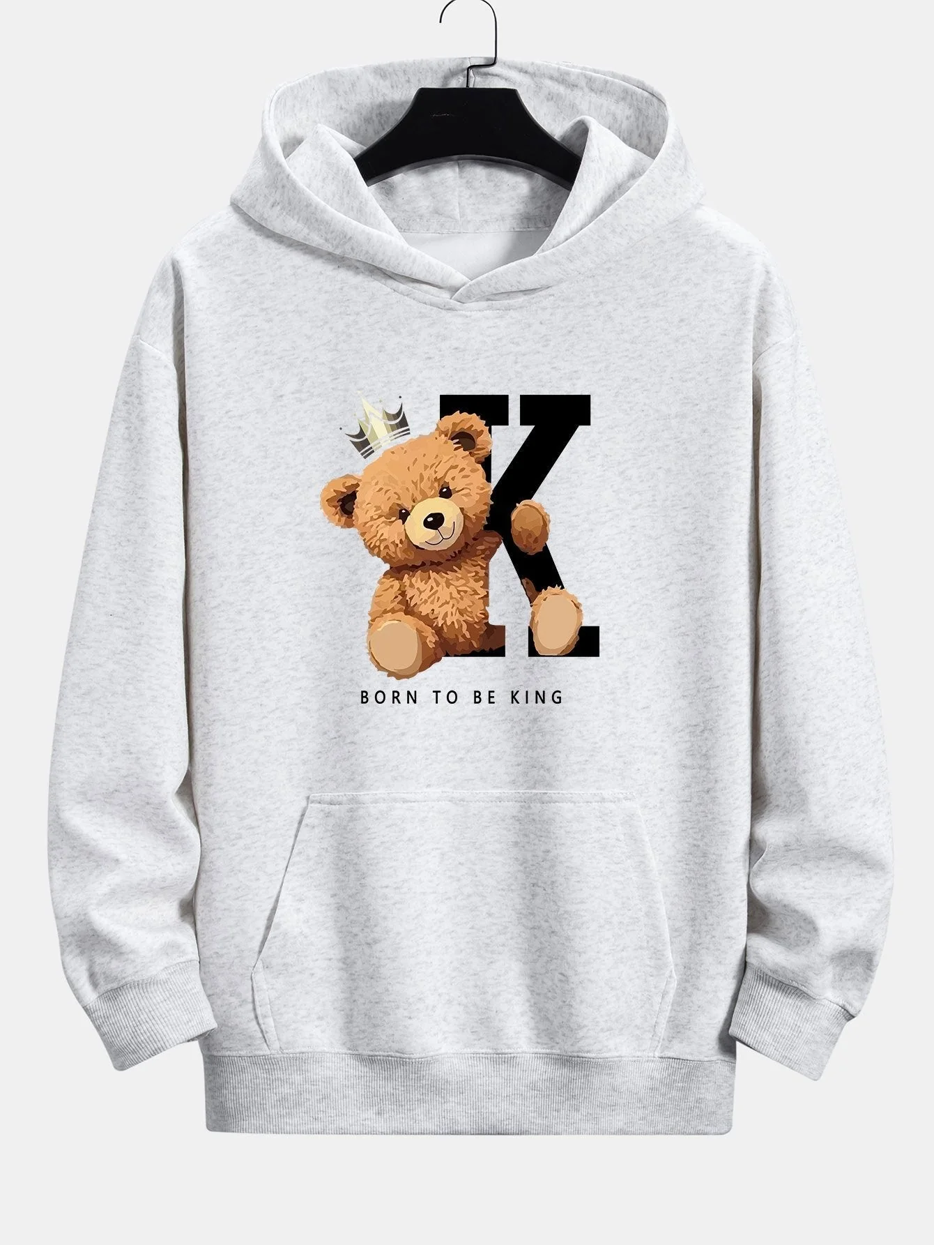 Latrell | Crown King Bear Print Relax Fit Hoodie - Image 5