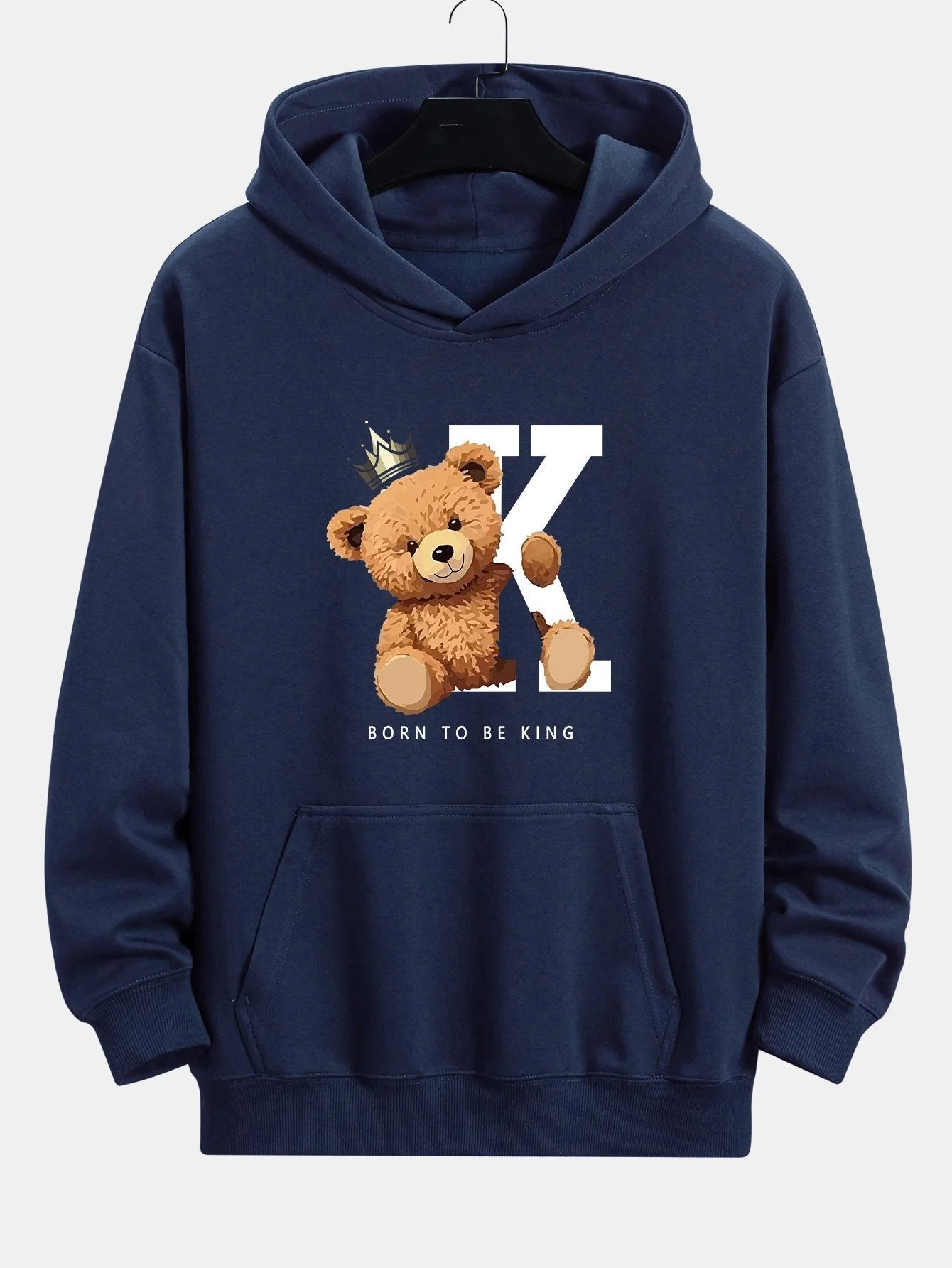 Latrell | Crown King Bear Print Relax Fit Hoodie - Image 6