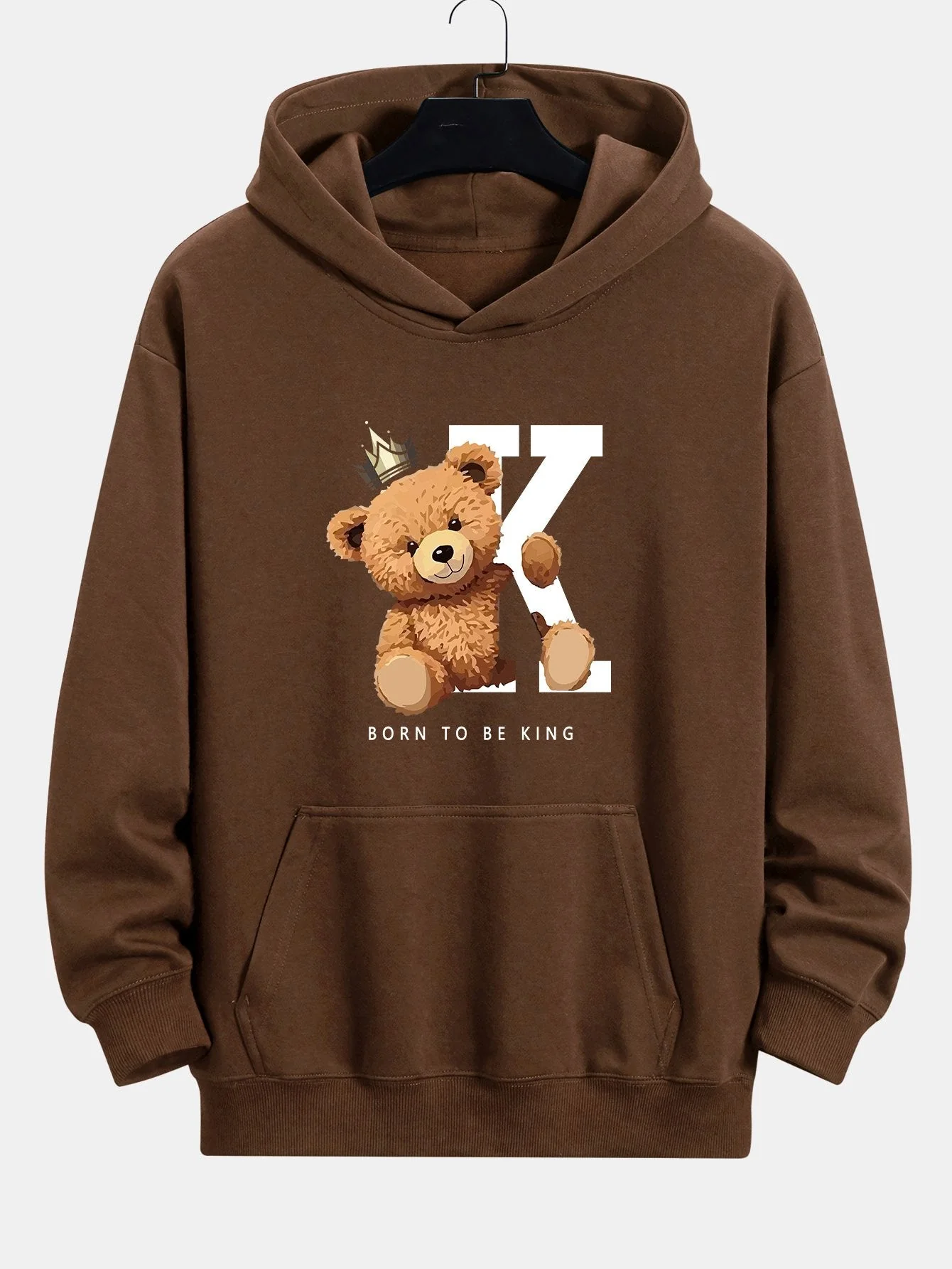 Latrell | Crown King Bear Print Relax Fit Hoodie - Image 8