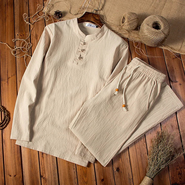 Laureano® | 2-Piece Set Consisting Of A Long-Sleeved Shirt And Trousers With An Elastic Waistband - Image 2