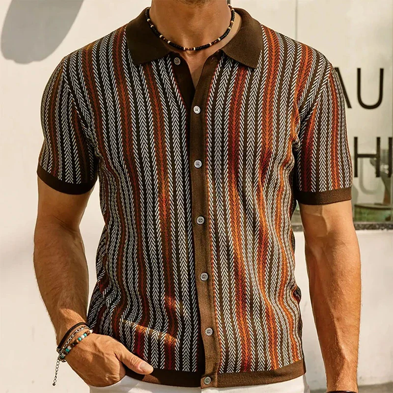 Laurencio® | Herringbone Slim-Fit Polo Shirt - Image 3