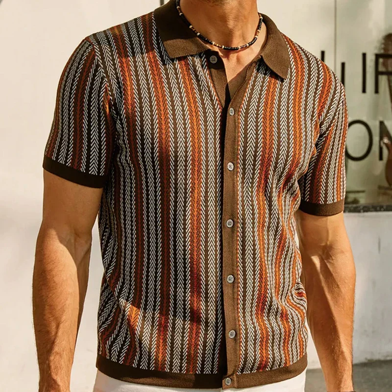 Laurencio® | Herringbone Slim-Fit Polo Shirt - Image 4