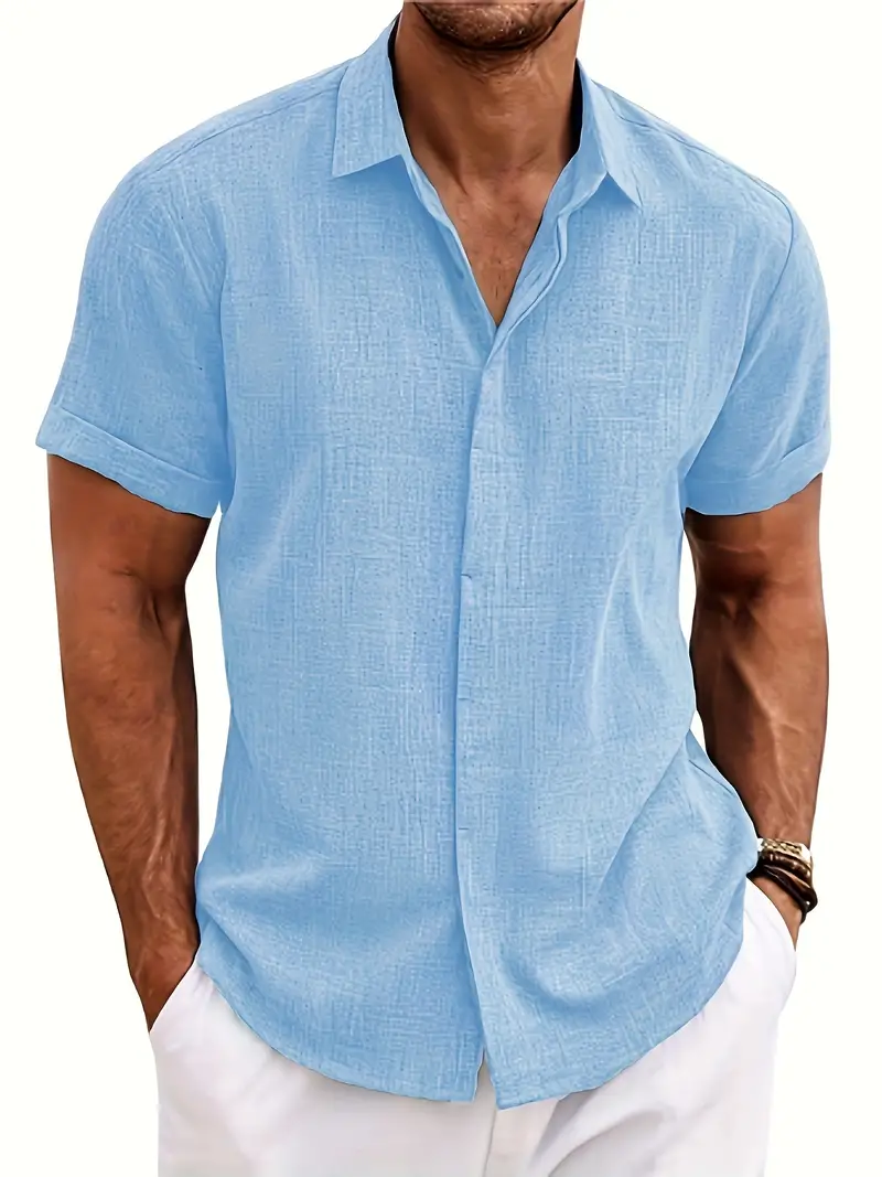 Lautaro® | Stylish, Loose, Breathable Short-Sleeved Shirt For Men - Image 4