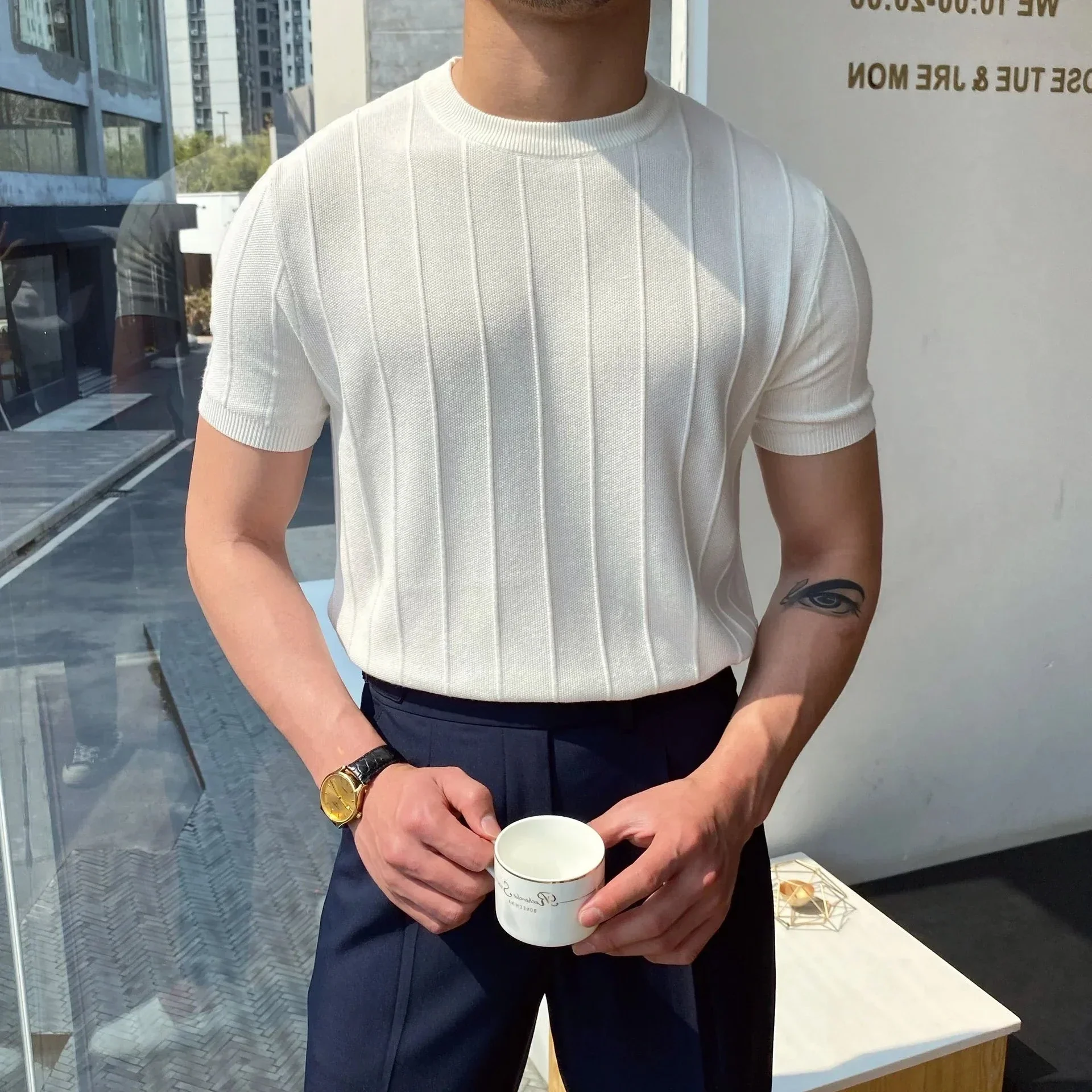 Lazaro® | Knitted T-Shirt - Image 3