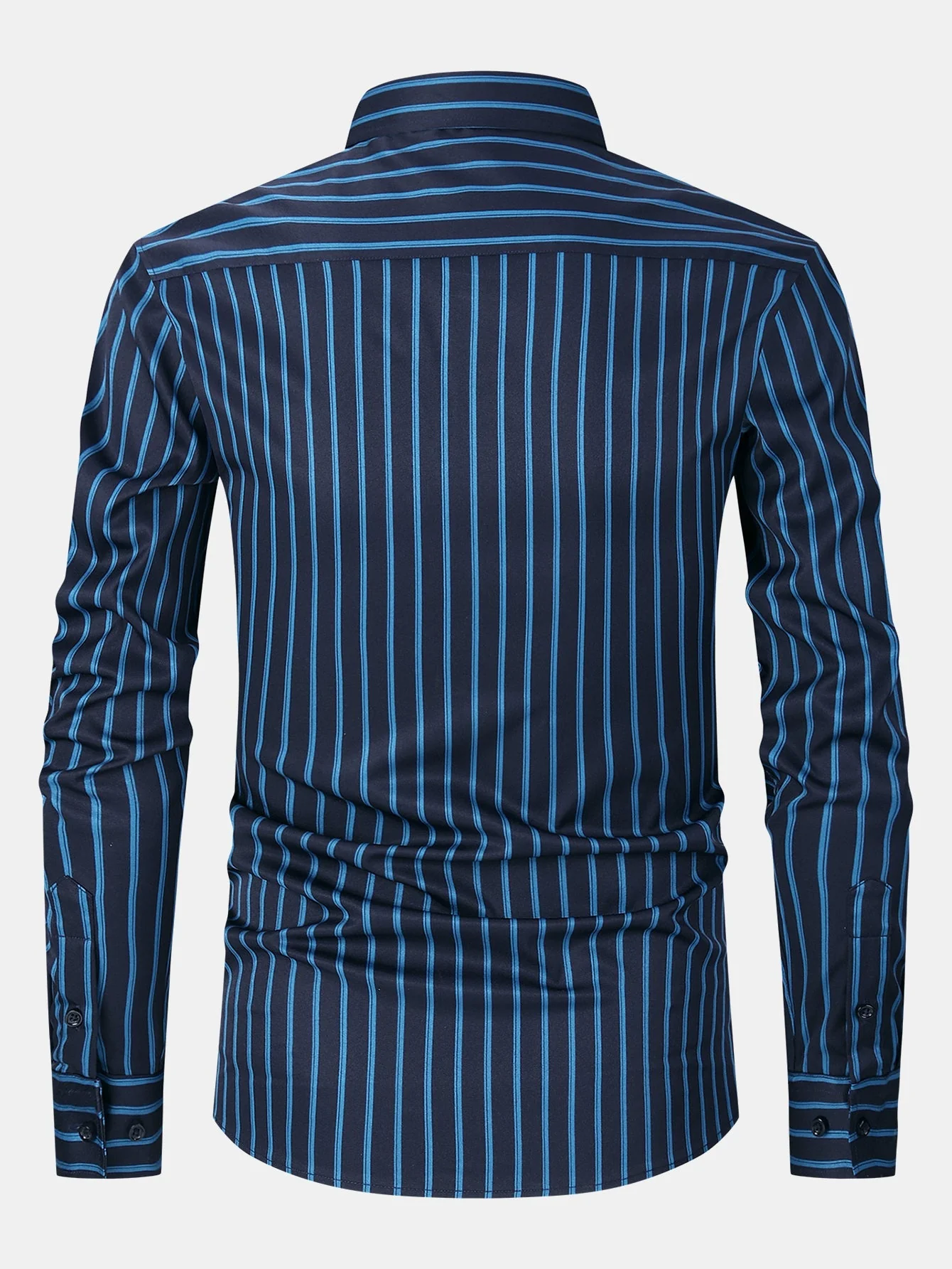 Lázaro® | Long Sleeve Stripe Button Up Shirt - Image 2