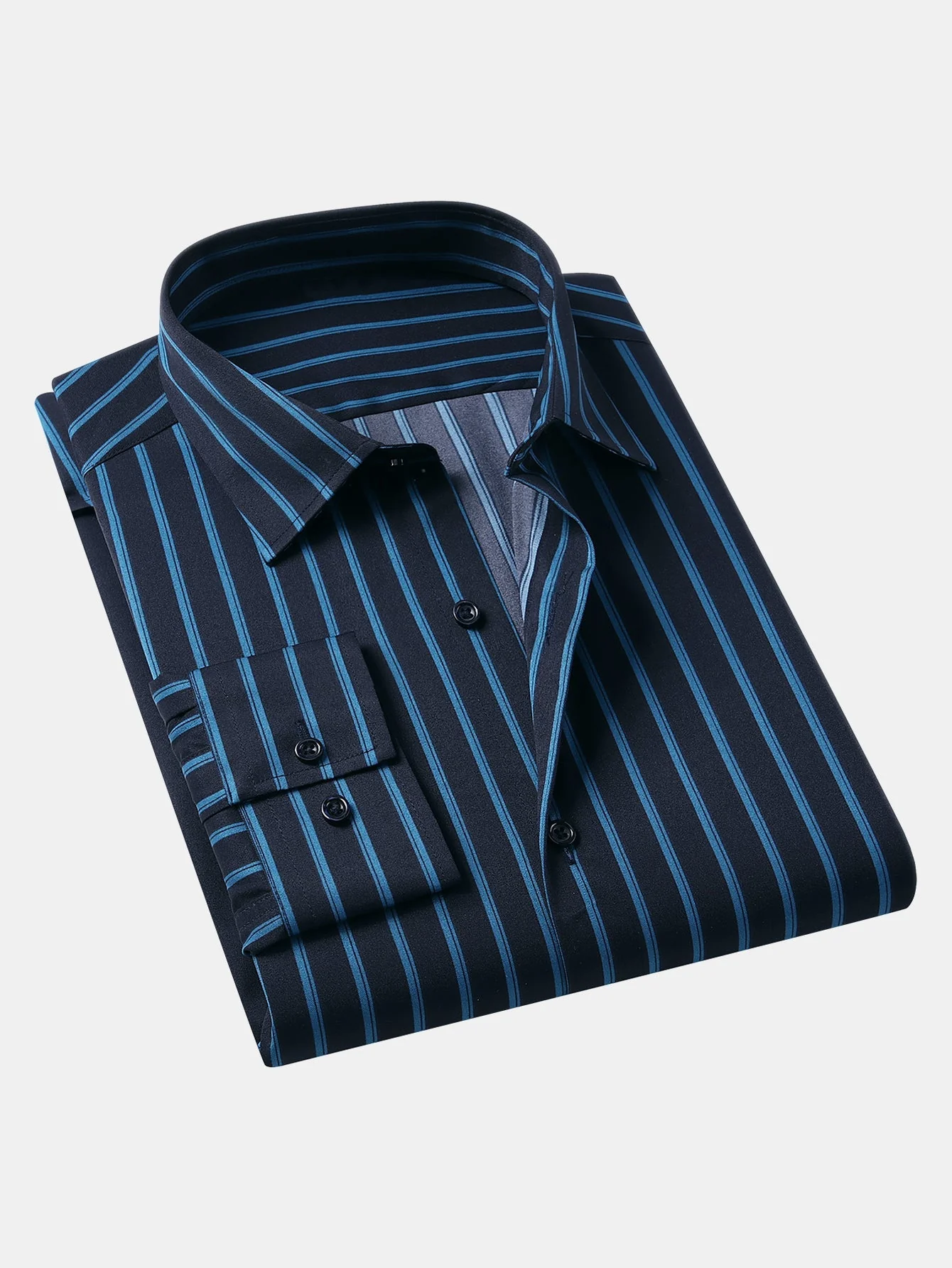 Lázaro® | Long Sleeve Stripe Button Up Shirt - Image 3