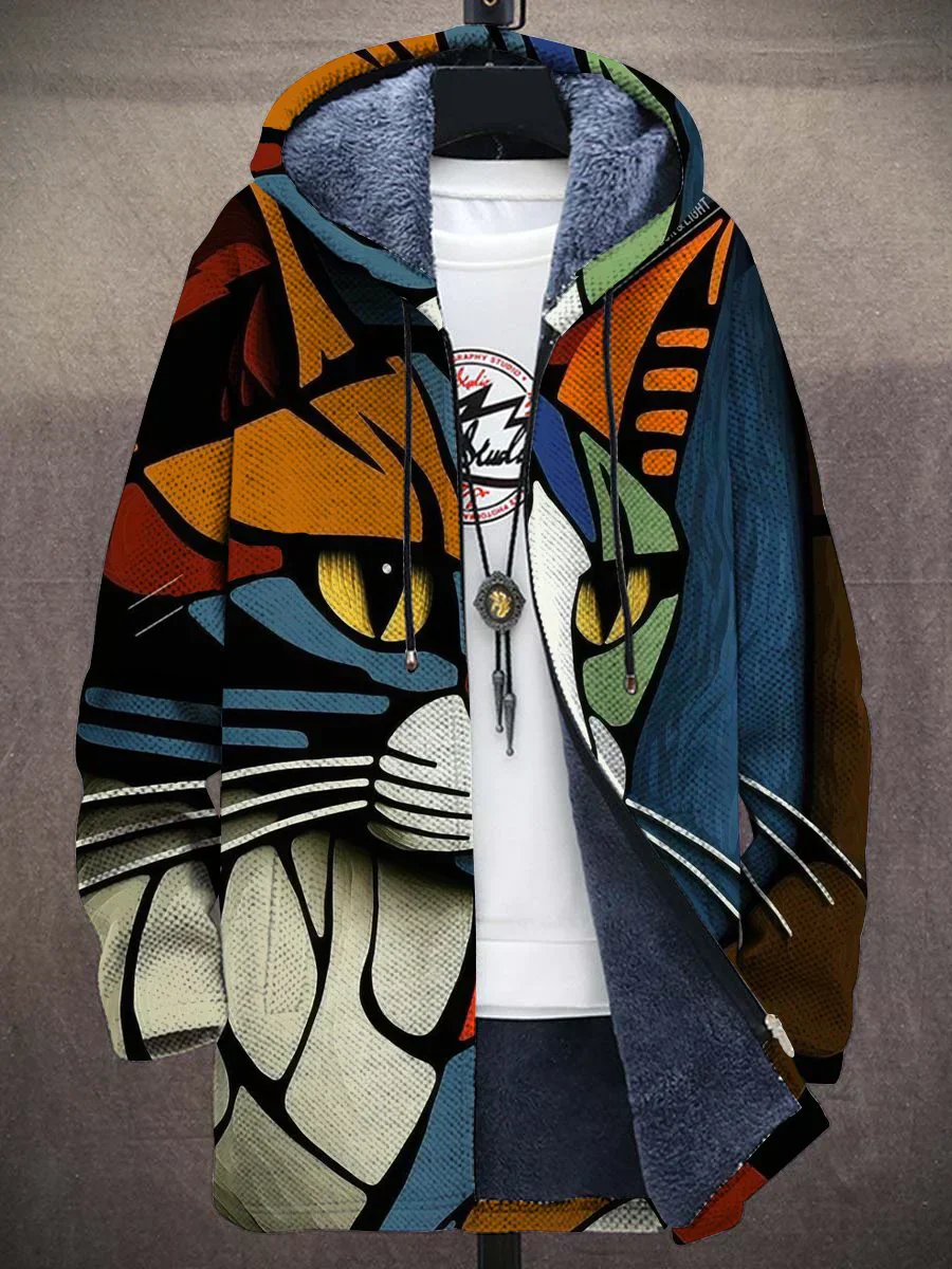 Lázaro | Cuddly Cat Abstract Hoodie for Women