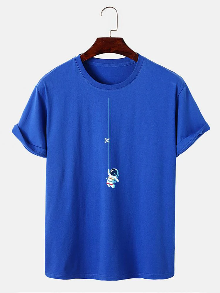 Leandro® | Astronaut On A String Print T-Shirt - Image 8