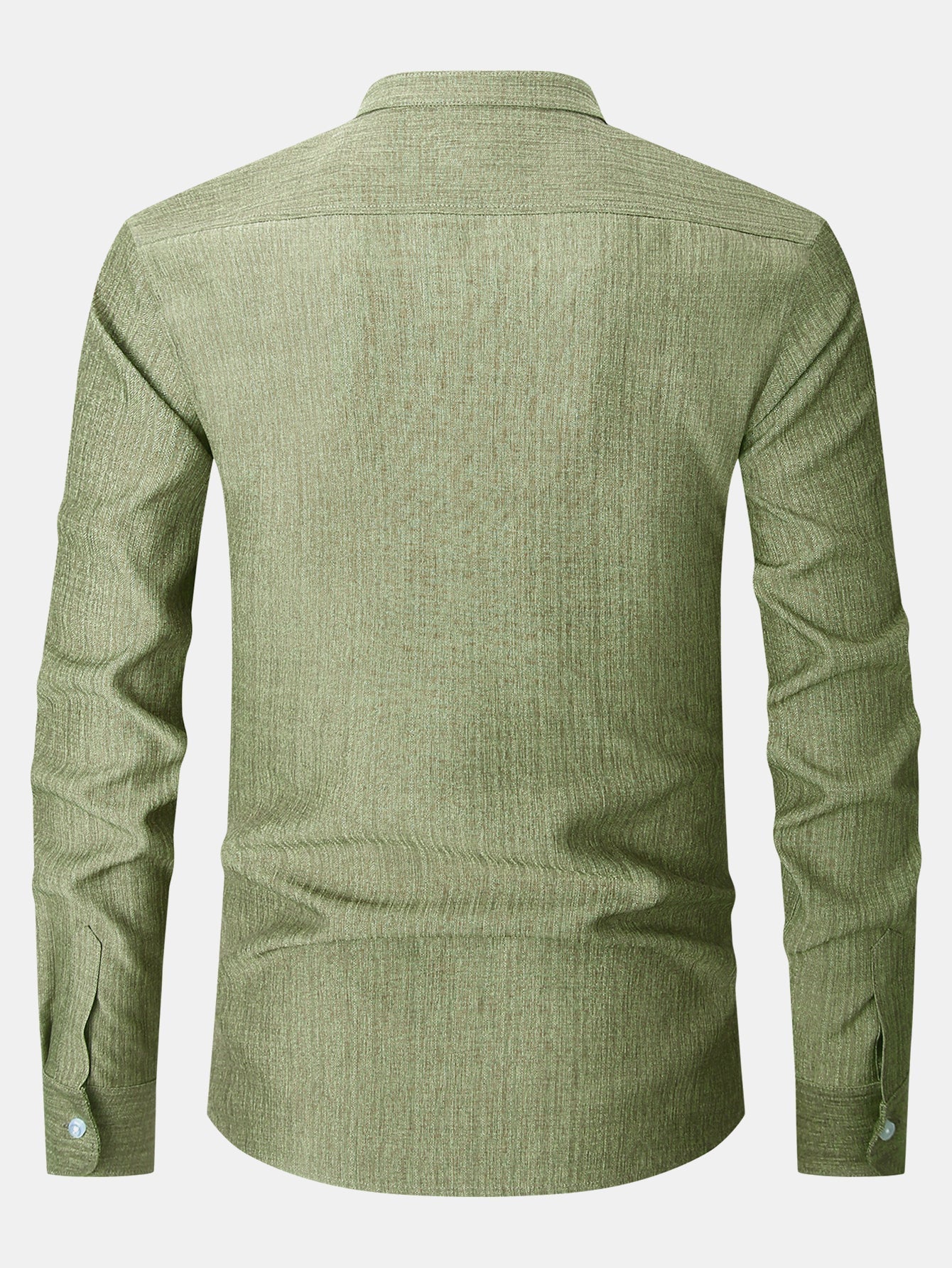 Leandro® | Long Sleeve Textured Stand Collar Shirt - Image 16