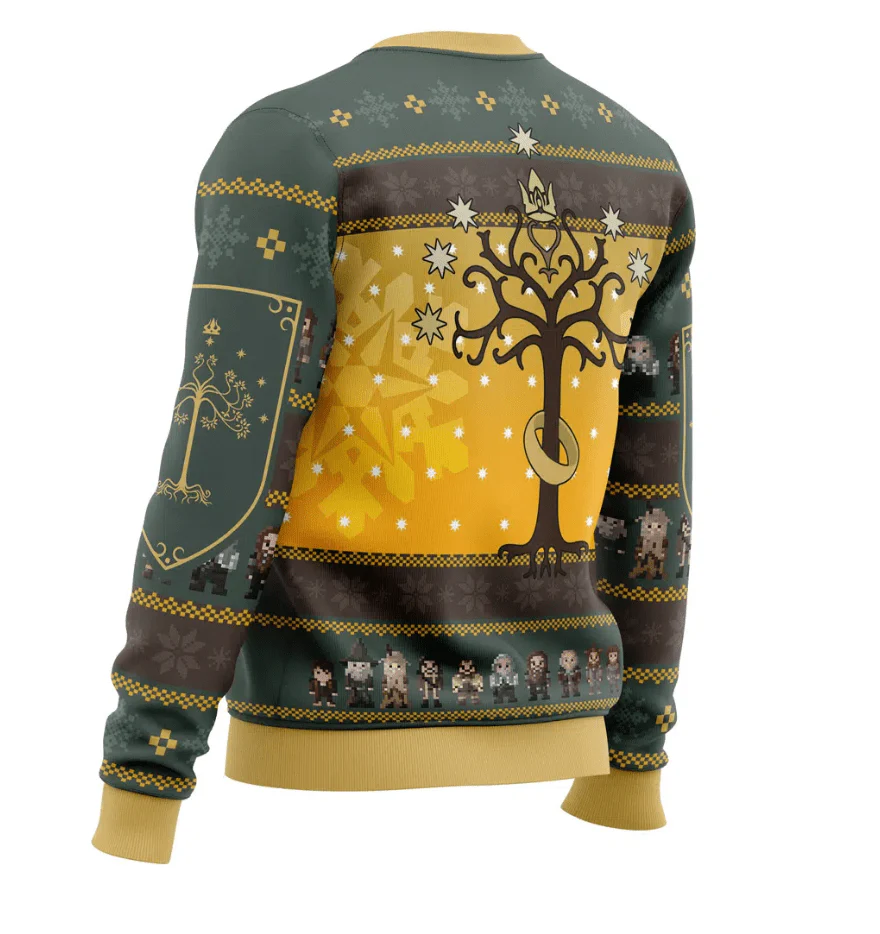 Leandro® | Men’s Yellow Chrisas Jumper With Character Design - Image 3