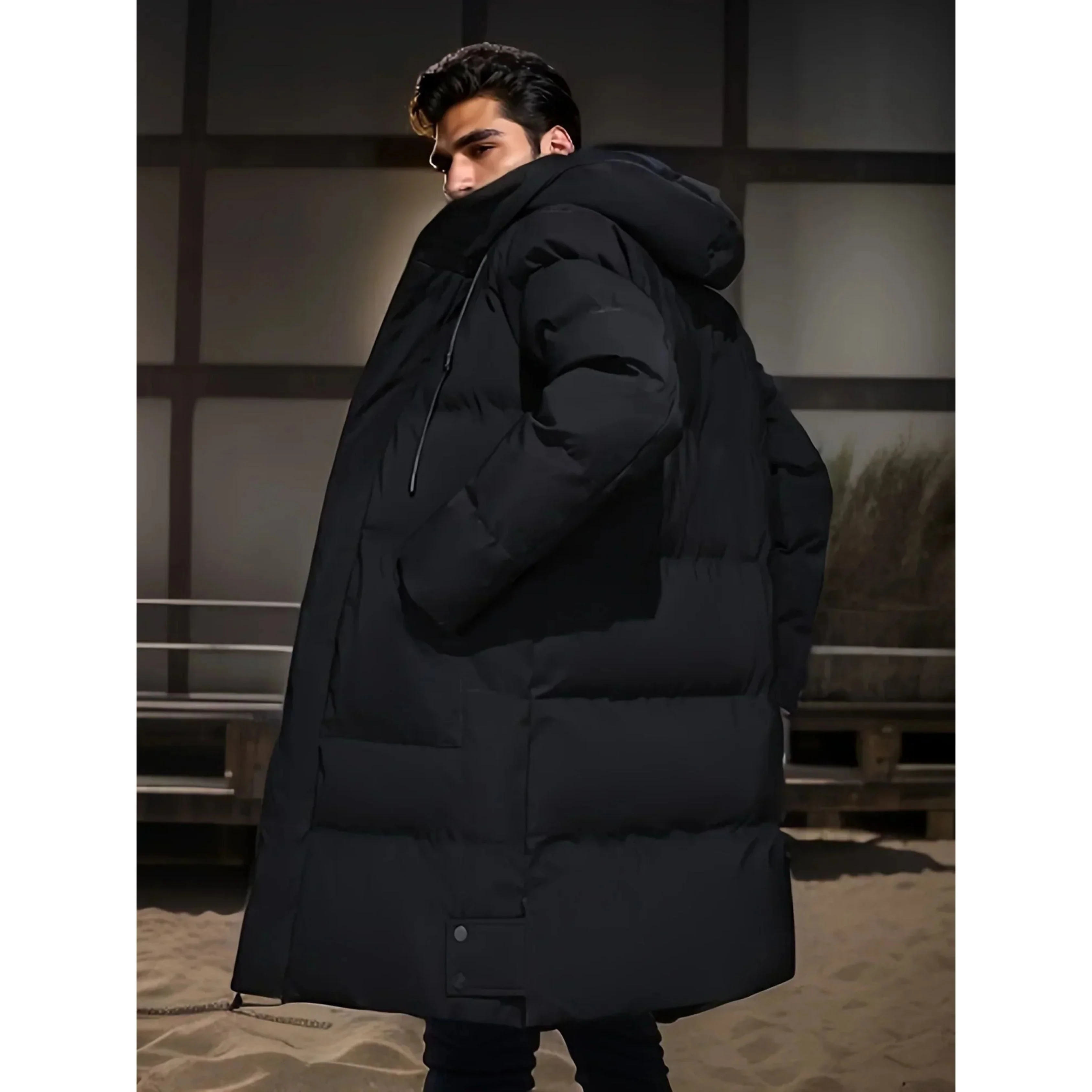 Lee® | Men's winter jacket puffer with hood - Image 5