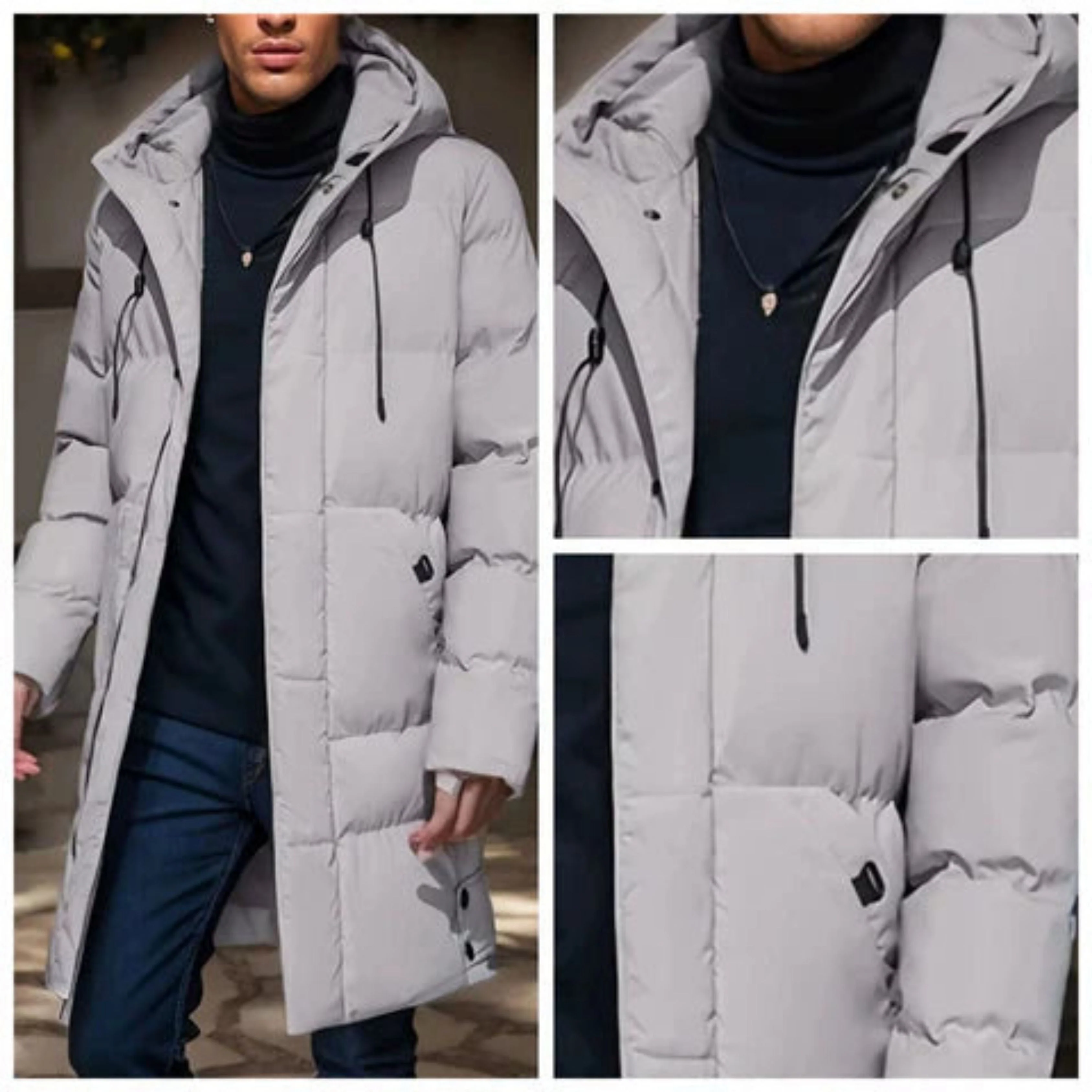 Lee® | Men's winter jacket puffer with hood - Image 7