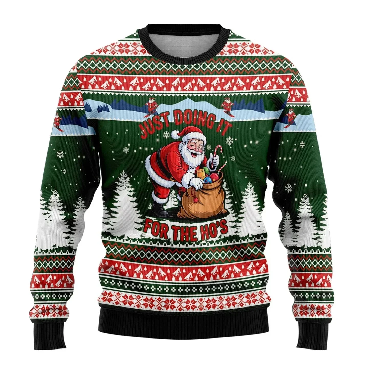Leif® | Men’s 3D Chrisas Jumper With Funny Festive Prints - Image 3