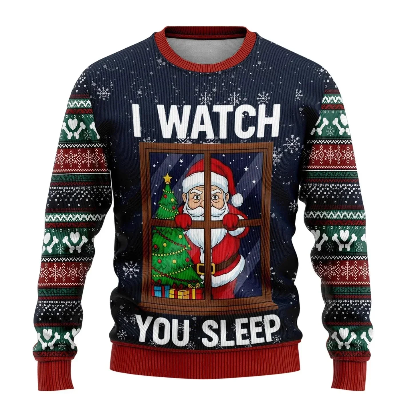 Leif® | Men’s 3D Chrisas Jumper With Funny Festive Prints - Image 5
