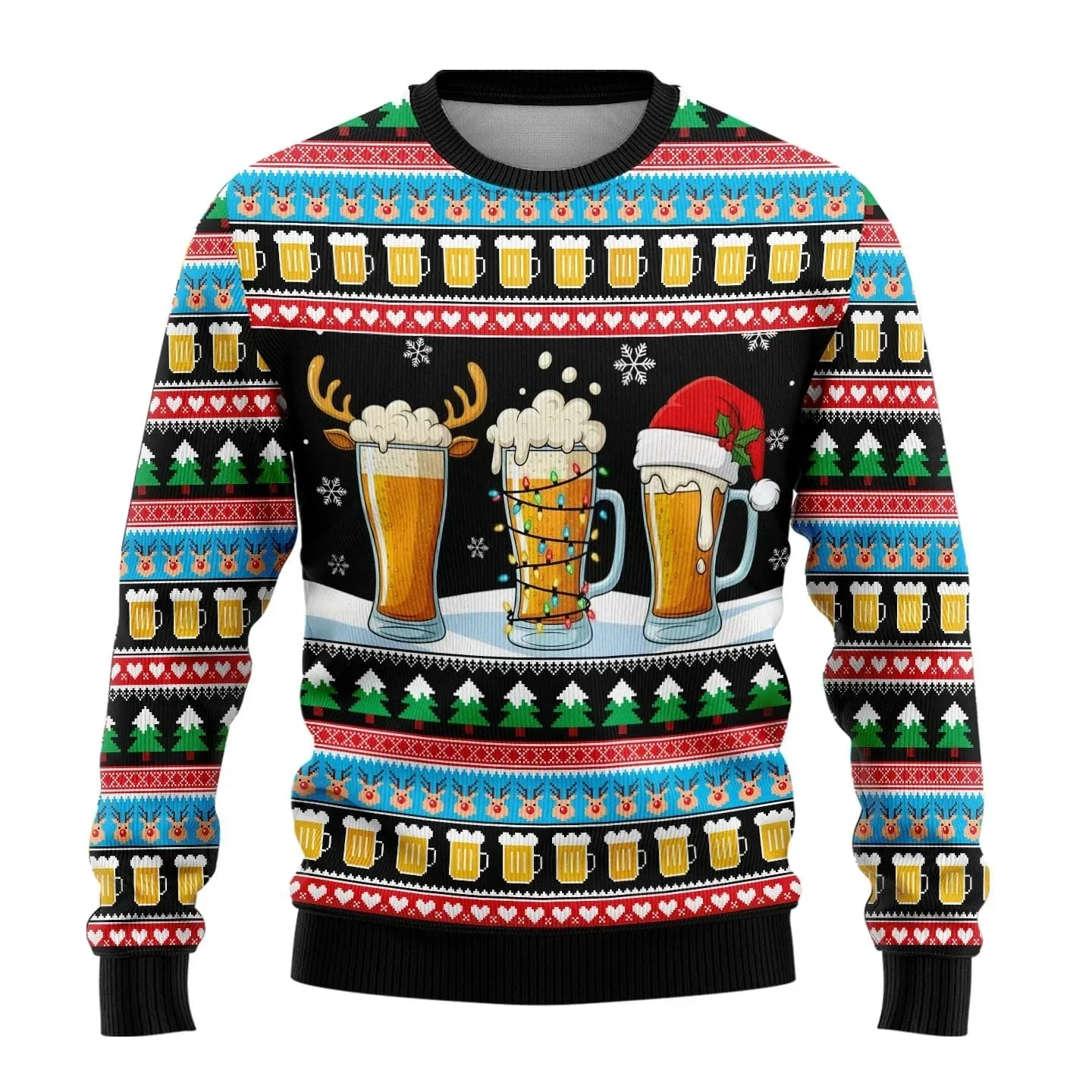 Leif® | Men’s 3D Chrisas Jumper With Funny Festive Prints - Image 8