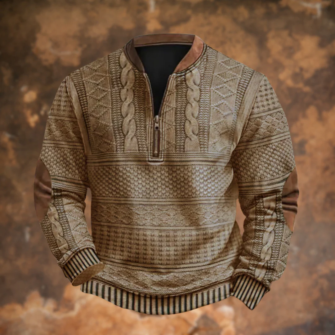 Leighton | Stylish long-sleeved zip-up sweater - Image 3