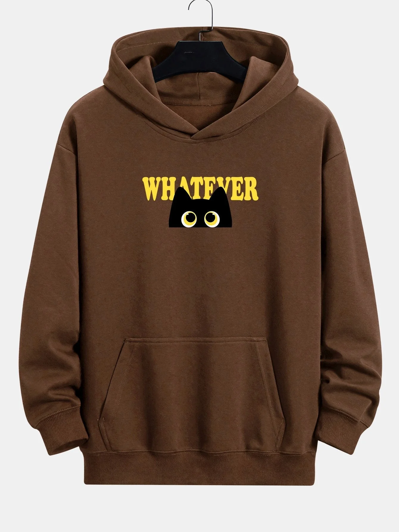 Leland | Whatever Black Cat Print Relax Fit Hoodie - Image 9