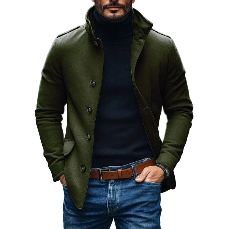 Lelio | Stylish coat with lapels and slim fit - Image 7