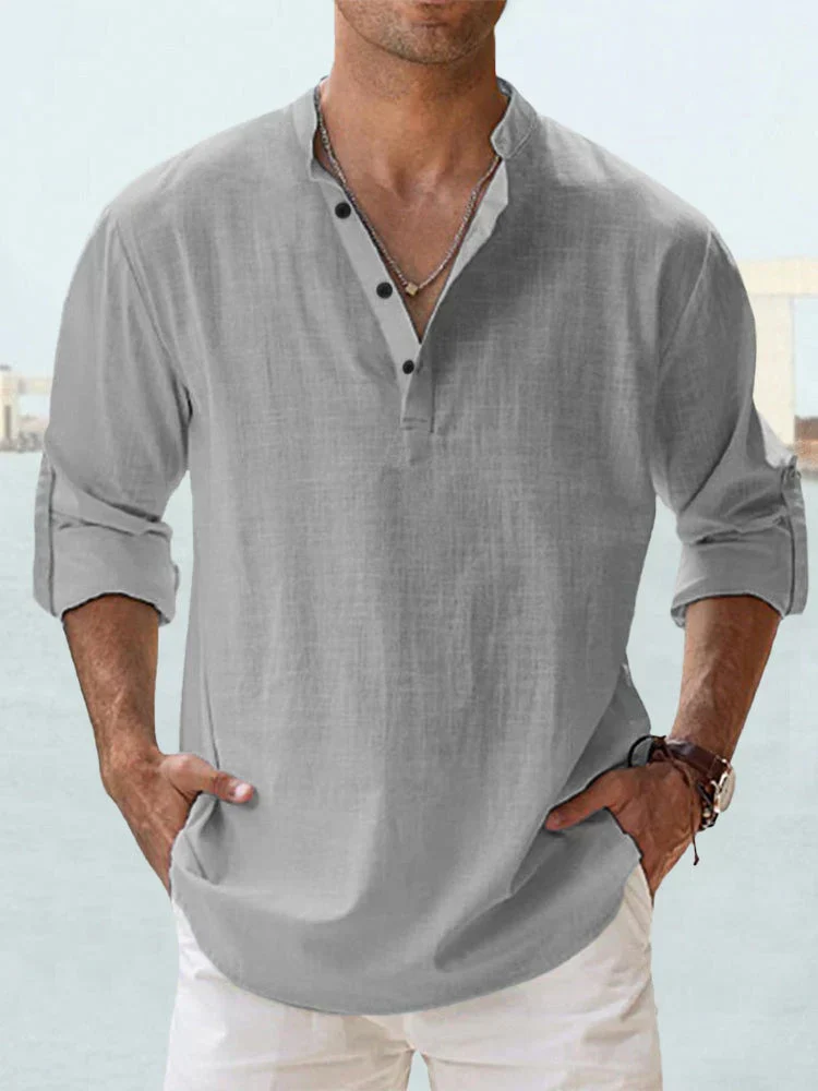 Lennard® | Long-Sleeved Cotton-Linen Shirt - Image 6