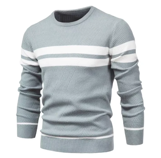 Lennon | Stylish men's sweater with herringbone pattern - Image 2