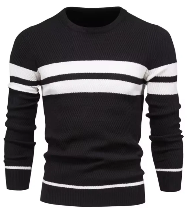 Lennon | Stylish men's sweater with herringbone pattern - Image 6